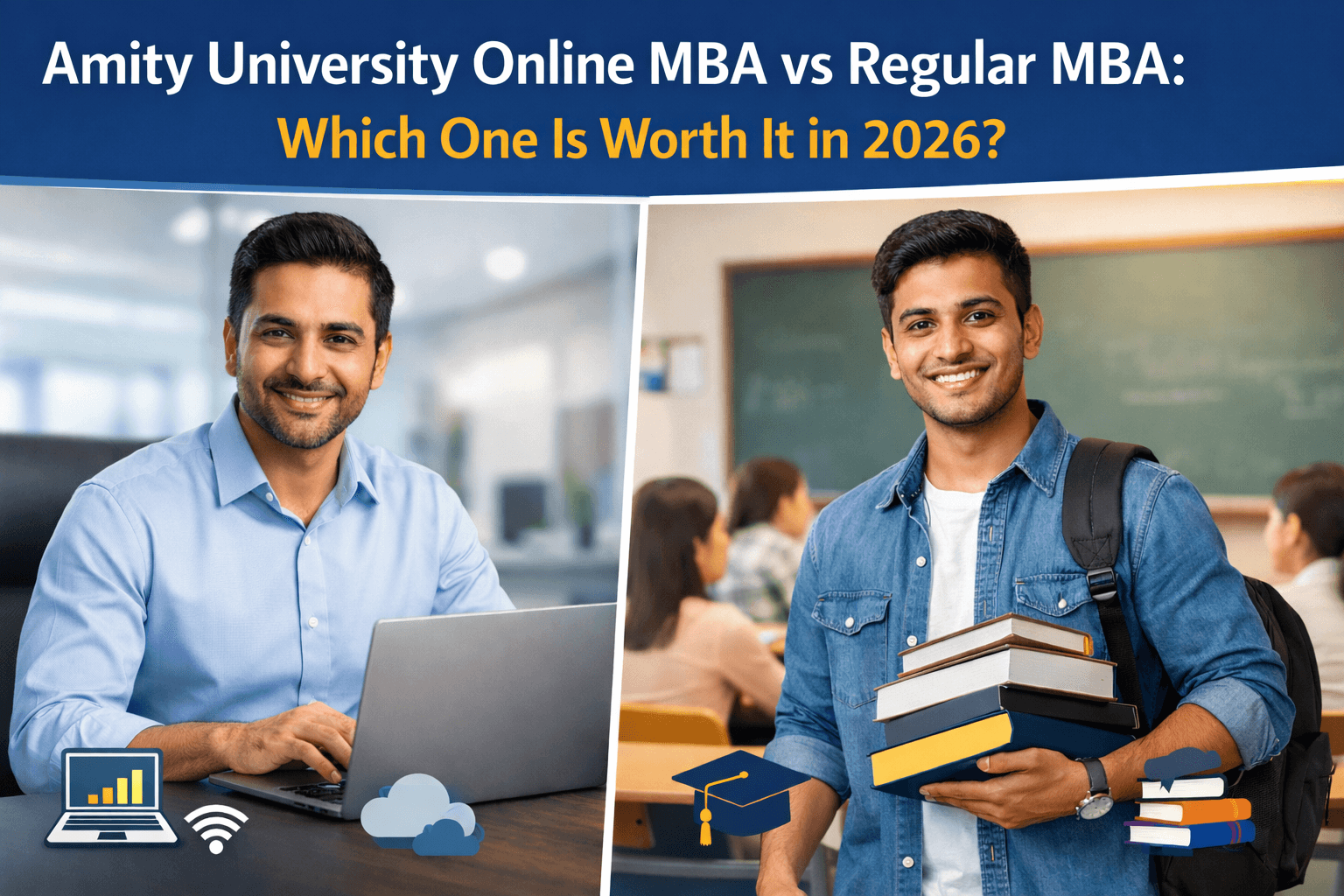 Amity University Online MBA Fees vs Regular MBA Fee Comparison Chart