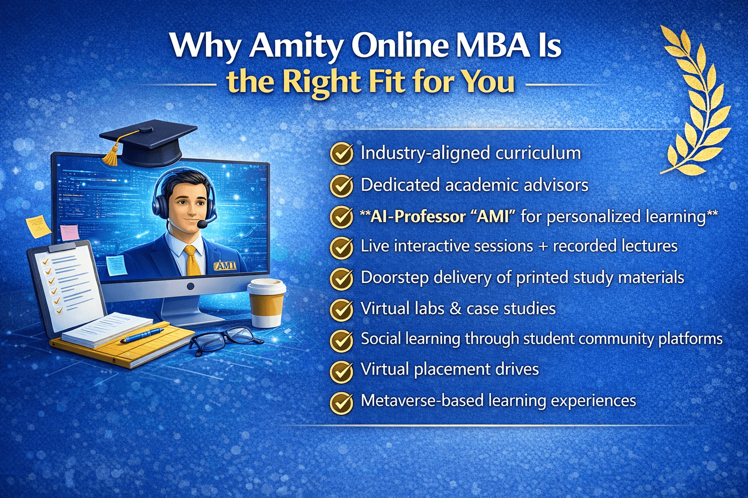 Why Amity Online MBA Is the Right Fit for You